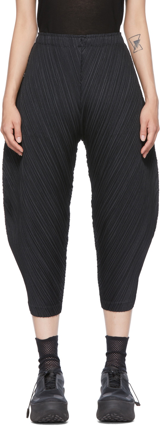 Pleats Please Issey Miyake Black Thicker Bottom 1 Cocoon Trousers