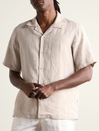 NN07 - Julio 5706 Convertible-Collar Linen Shirt - Neutrals