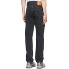 VETEMENTS Black Washed Laser Logo Jeans