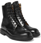 Alexander McQueen - Leather Combat Boots - Men - Black