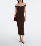 Alex Perry Off-shoulder midi dress