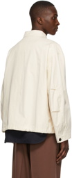 Jil Sander Off-White Cotton Canvas Jacket