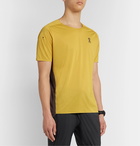 On - Performance-T Mesh and Melangé Stretch-Jersey T-shirt - Yellow