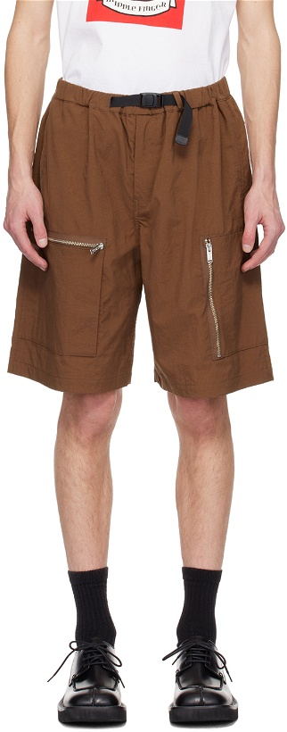Photo: UNDERCOVER Brown Zip Shorts
