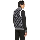 Givenchy Black Wool Jacquard Chain Bomber Jacket