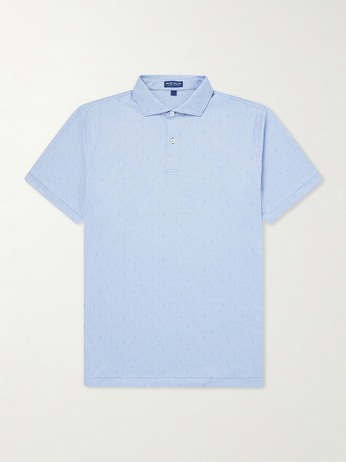 Peter Millar - Fifty-Fifty Printed Stretch-Jersey Polo Shirt - Blue