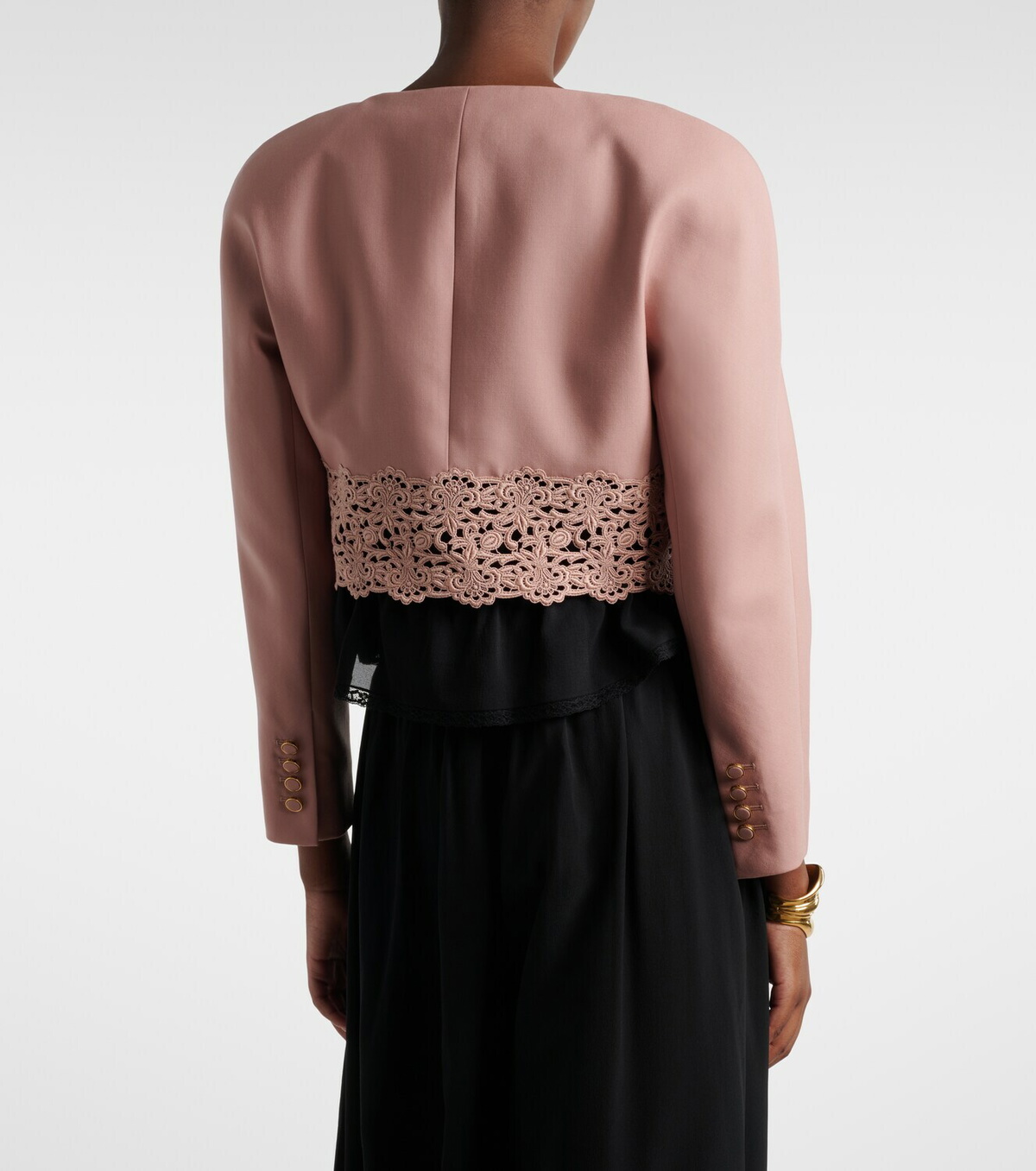 Chloé Cropped virgin wool gabardine jacket