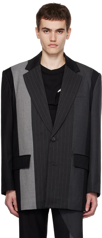 Photo: Feng Chen Wang Black & Gray Multi Paneled Blazer
