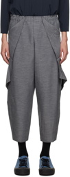 132 5. ISSEY MIYAKE Gray Light Trails Solid Trousers