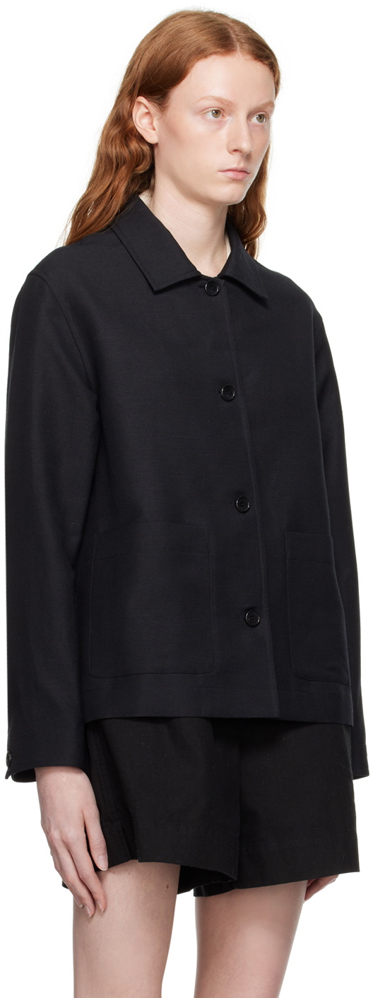 Margaret Howell Black Button Jacket