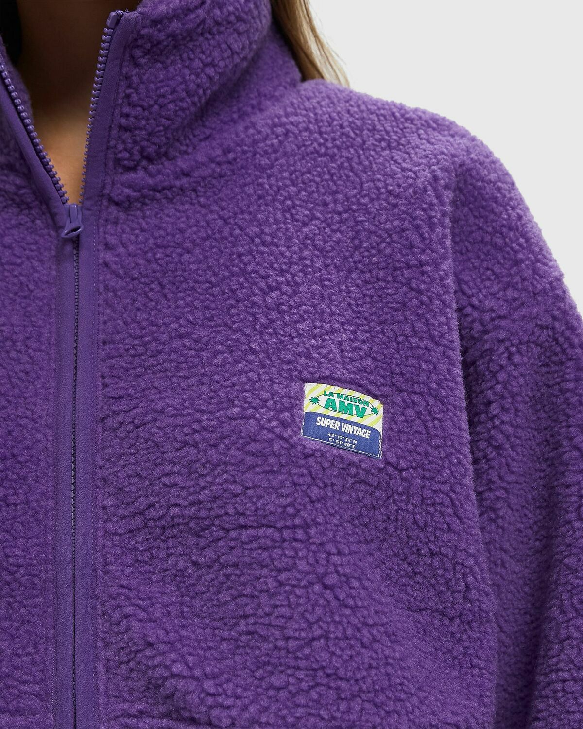 American Vintage HOKTOWN VEST Purple Womens Fleece Jacket