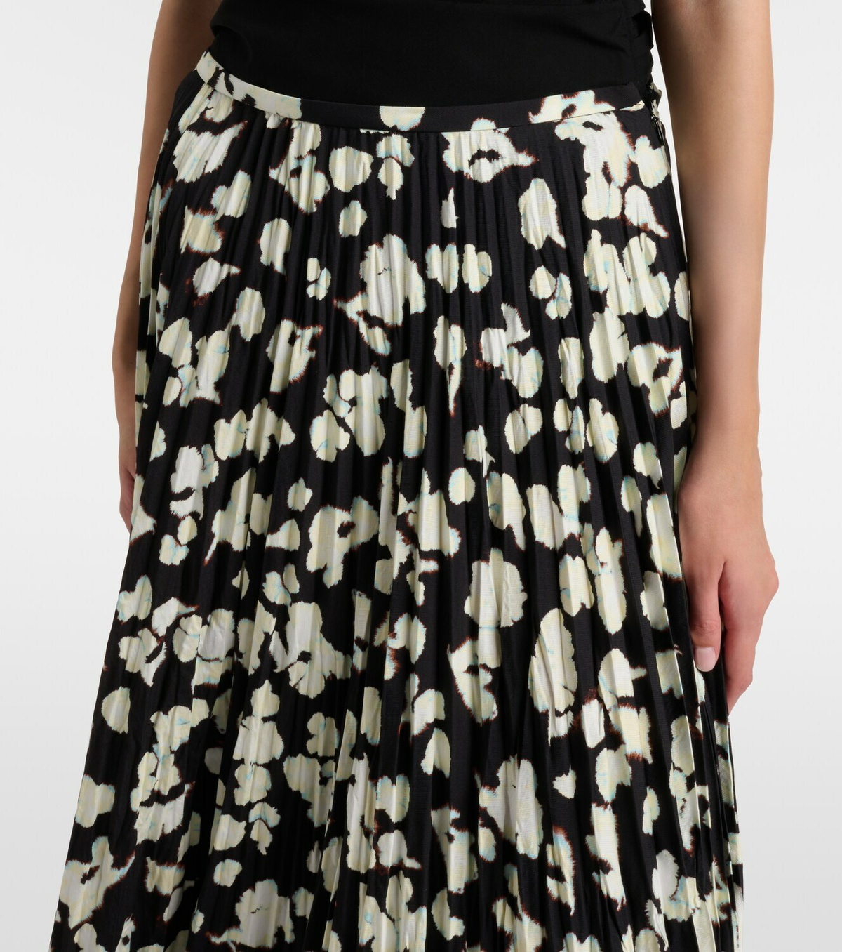 Proenza Schouler White Label Runa printed twill midi skirt