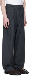 Bottega Veneta Gray Resinated Cotton Trousers