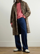 Wacko Maria - Leopard-Print Fleece Coat - Neutrals