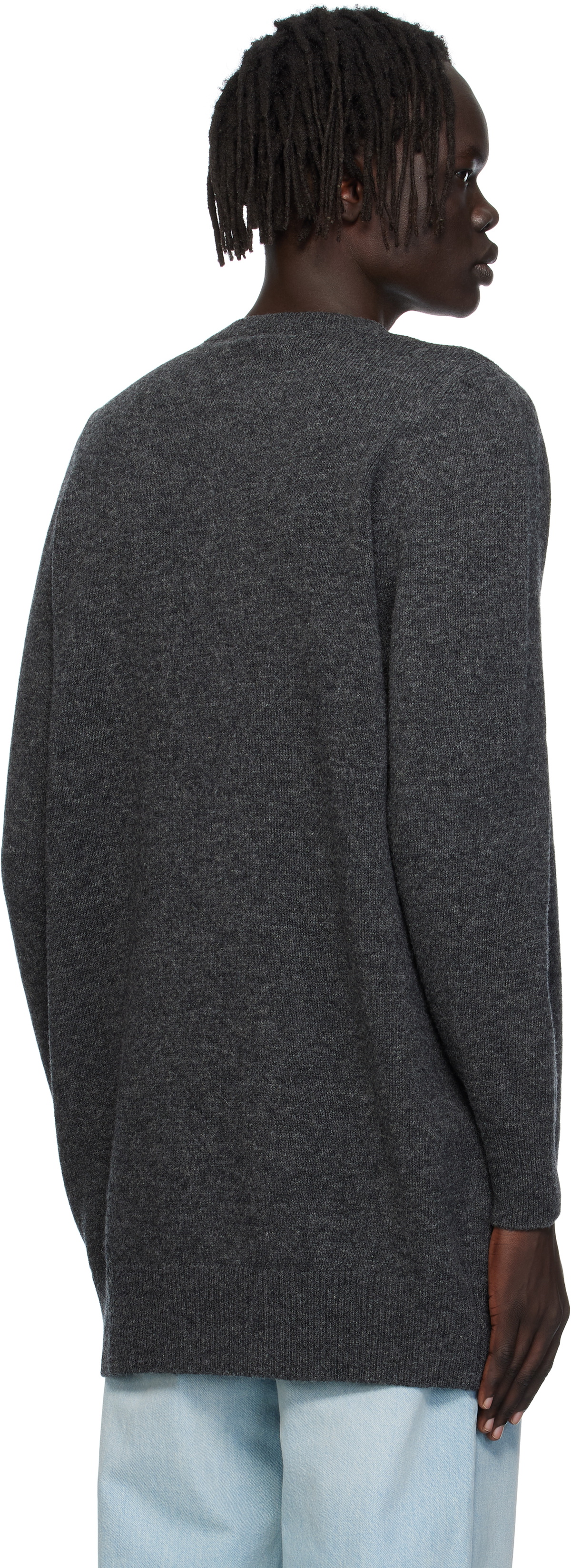 Bally Gray Long Wool Sweater
