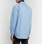 Balenciaga - Logo-Apppliquéd Cotton-Poplin Shirt - Blue