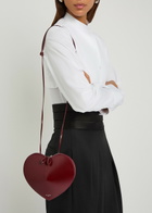 Alaïa Le Couer Glossed Leather Cross-body bag - Burgundy - One Size
