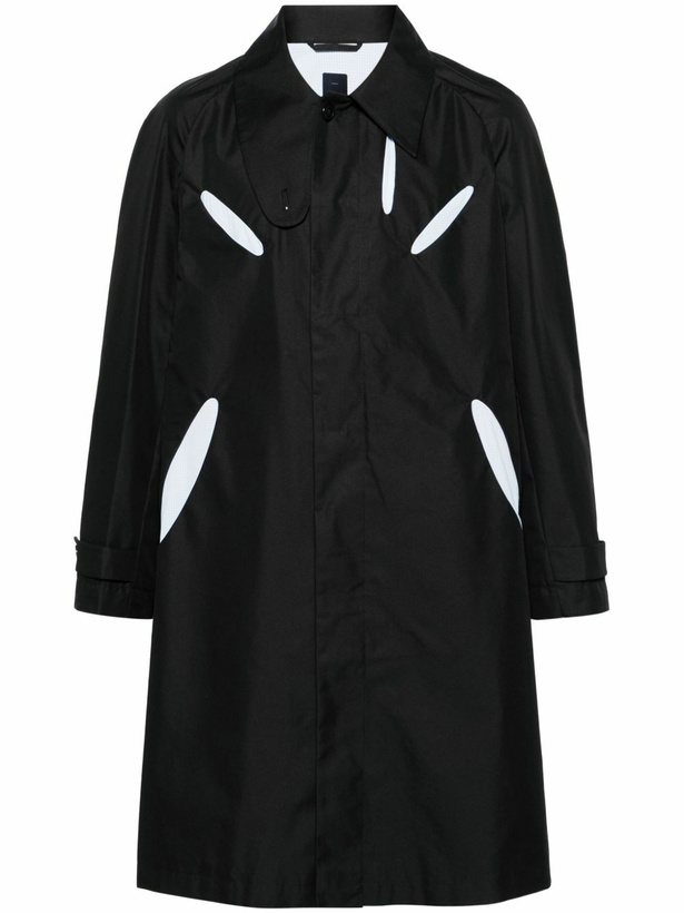 Photo: J.LAL Black Panelled Lightweight Coat