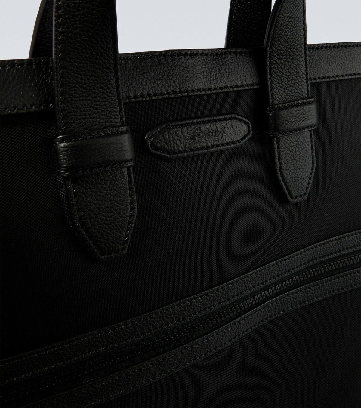 Brioni Leather-trimmed garment bag