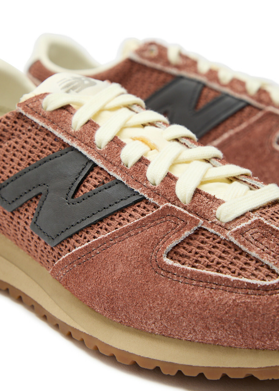 New Balance 471 Panelled Knit Sneakers Brown