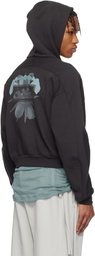 Ottolinger Black Multiline Zip Hoodie