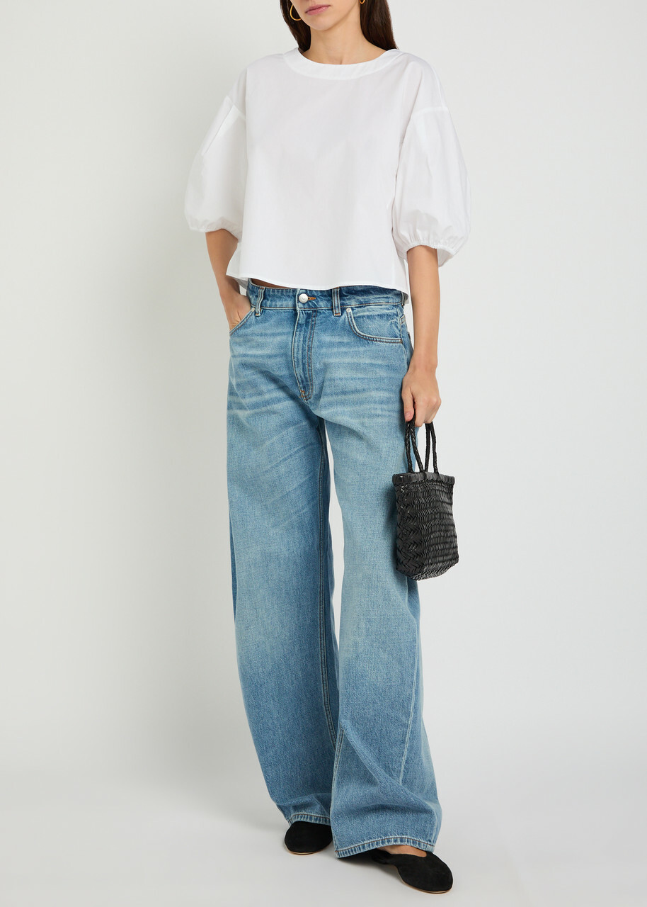 Emporio Armani Round-neck Cotton Blouse White