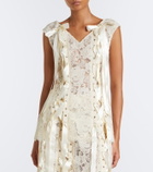 Simone Rocha Unraveling bow-detail lace top