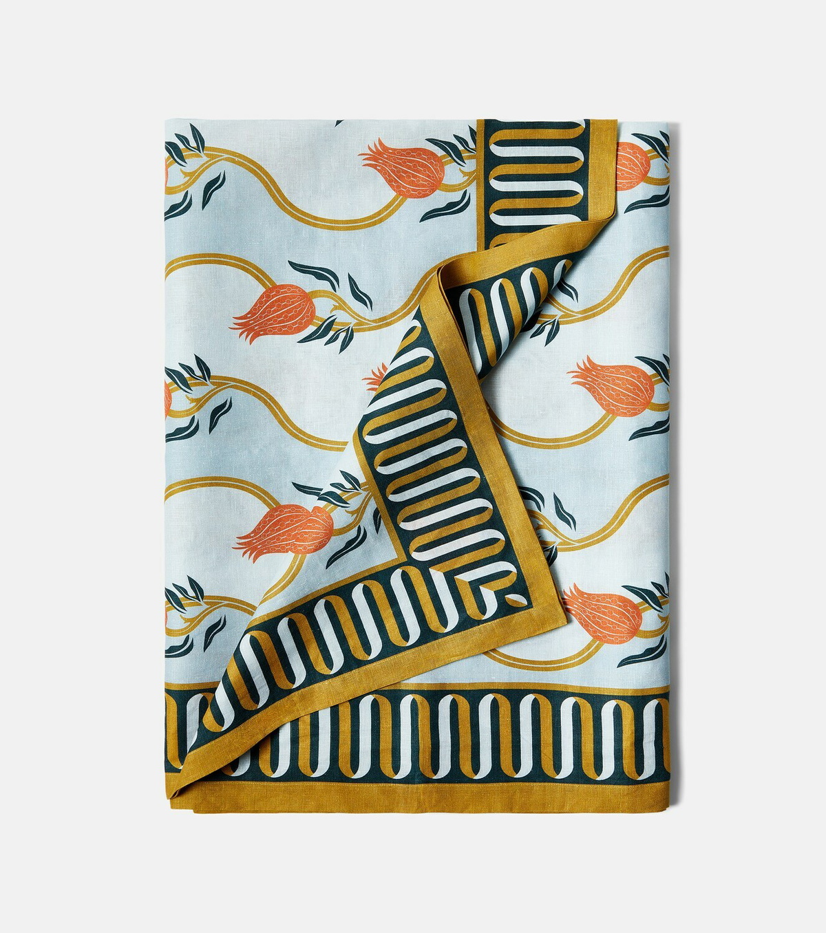 La DoubleJ Melograno Large printed linen tablecloth