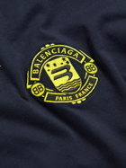 Balenciaga - Logo-Embroidered Cotton-Jersey Tank Top - Blue