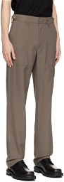 Helmut Lang Taupe Military Trousers