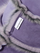 Acne Studios - Striped Shearling Bucket Hat - Purple