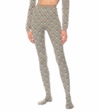 Miu Miu High-rise checked wool tights