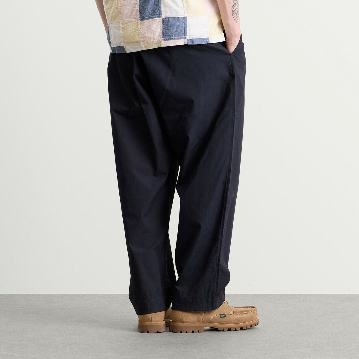 Universal Works Men's Broadcloth Oxford Pant in Navy