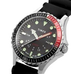 Timex - Navi Depth Stainless Steel and Rubber Watch - Black