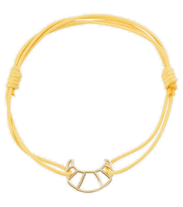 Photo: Aliita Croissant 9kt gold charm cord bracelet