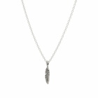 TwoJeys Feather Necklace in Silver 