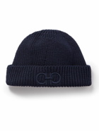 Salvatore Ferragamo - Ribbed Embroidered Wool Beanie