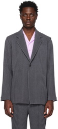 Homme Plissé Issey Miyake Gray Wool Like Light Blazer