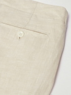 Loro Piana - Straight-Leg Linen Drawstring Bermuda Shorts - Neutrals