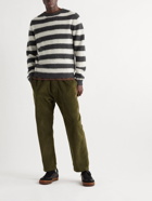Boglioli - Striped Virgin Wool and Cashmere-Blend Sweater - Gray