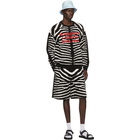 Burberry Black and White Jacquard Zebra Sweater