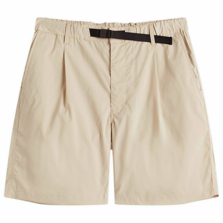 Photo: NANGA Men's Hinoc Ripstop Utility Shorts in Light Grey
