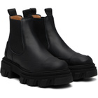 GANNI Black Cleated Low Chelsea Boots