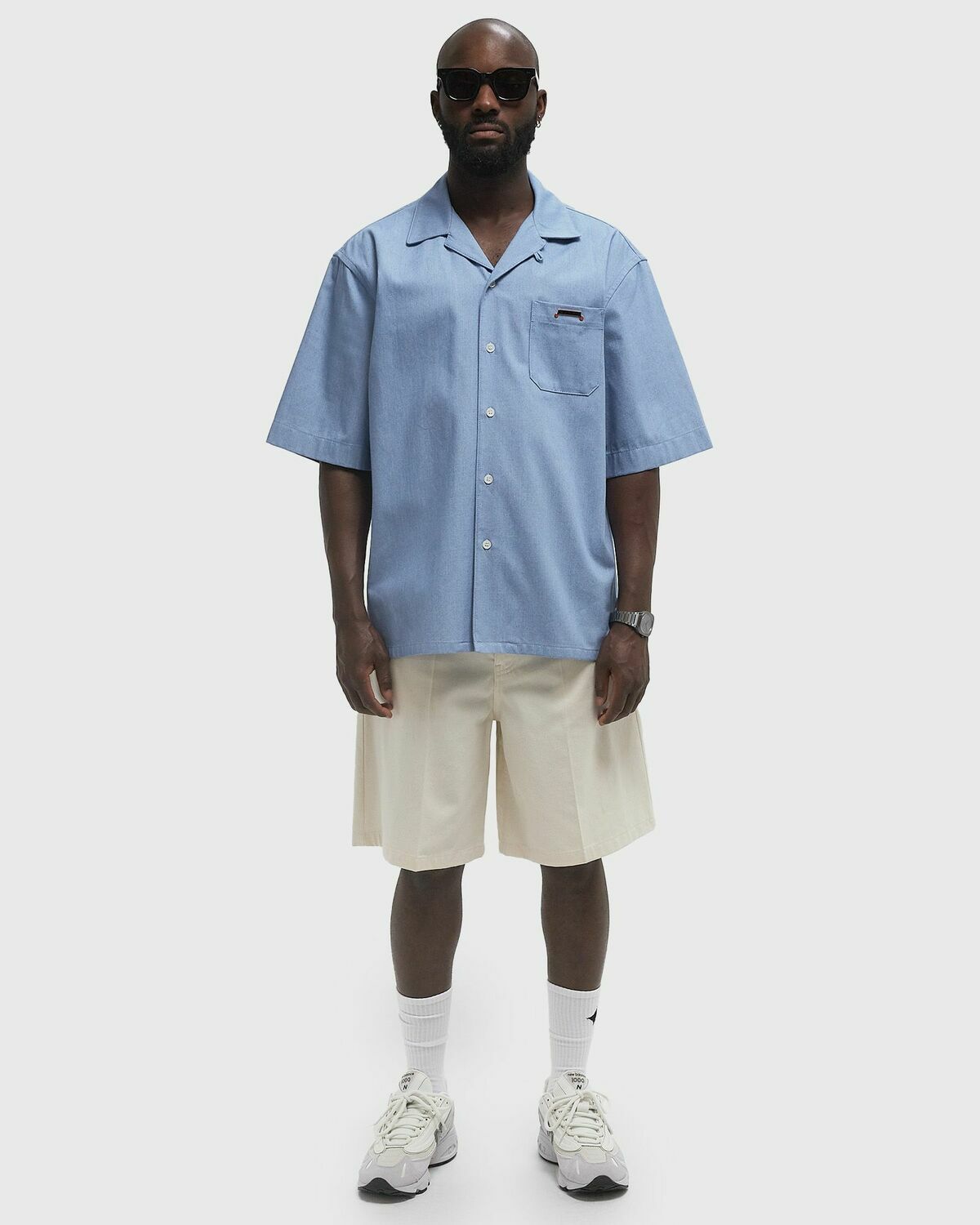 Marni SHIRT Blue Mens Shortsleefe