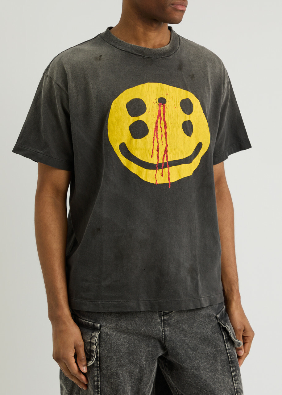 Saint Mxxxxxx X Cactus Plant Flea Market Printed Cotton T-shirt Black SAINT  Mxxxxxx