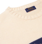 Polo Ralph Lauren - Embroidered Intarsia Cotton Sweater - Cream