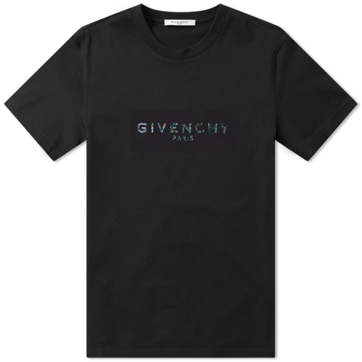 Photo: Givenchy Iridescent Logo Slim Fit Tee