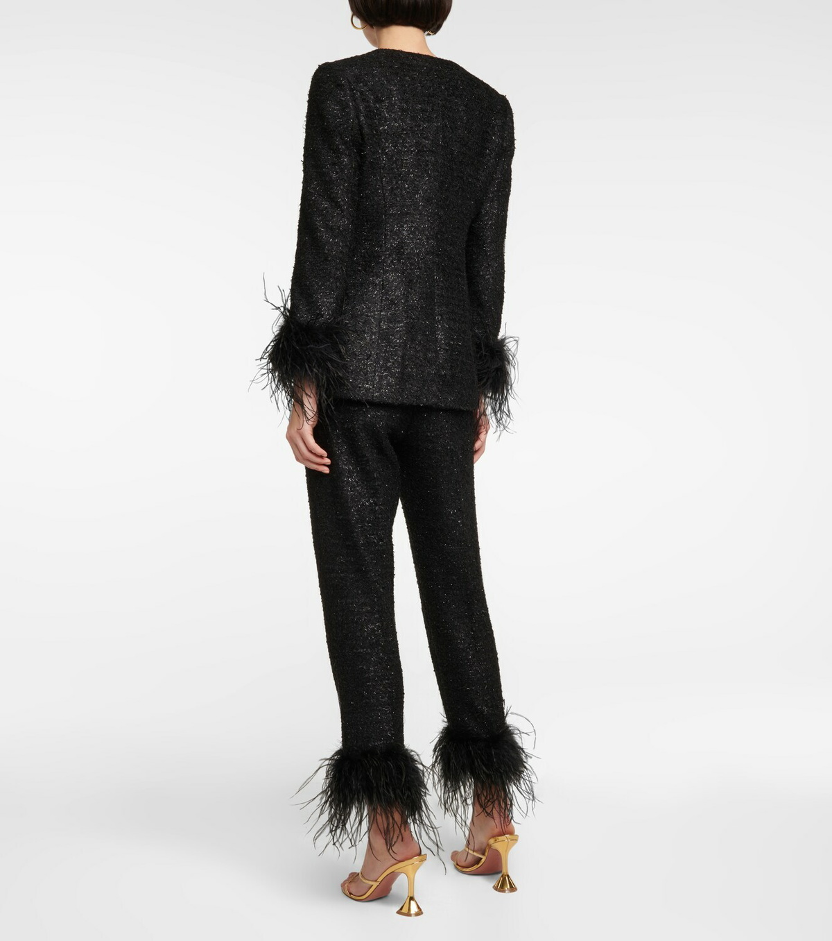 Rebecca Vallance Jourdan feather-trimmed jacket