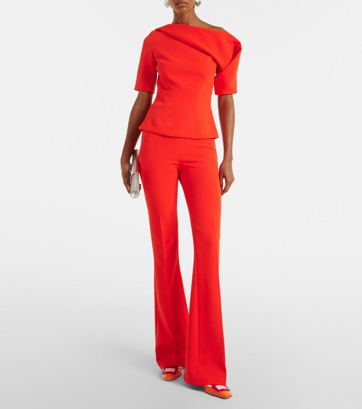 Safiyaa Alexa crêpe flared pants