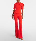 Safiyaa Alexa crêpe flared pants